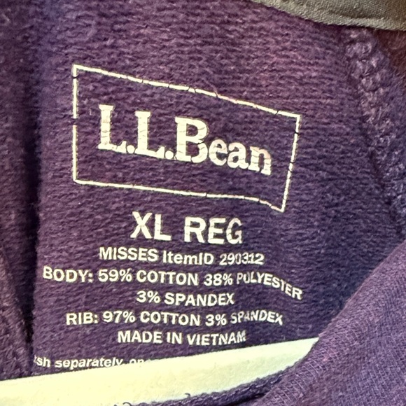 L.L. Bean Deep Purple Soft Sweatshirt - Picture 2 of 7